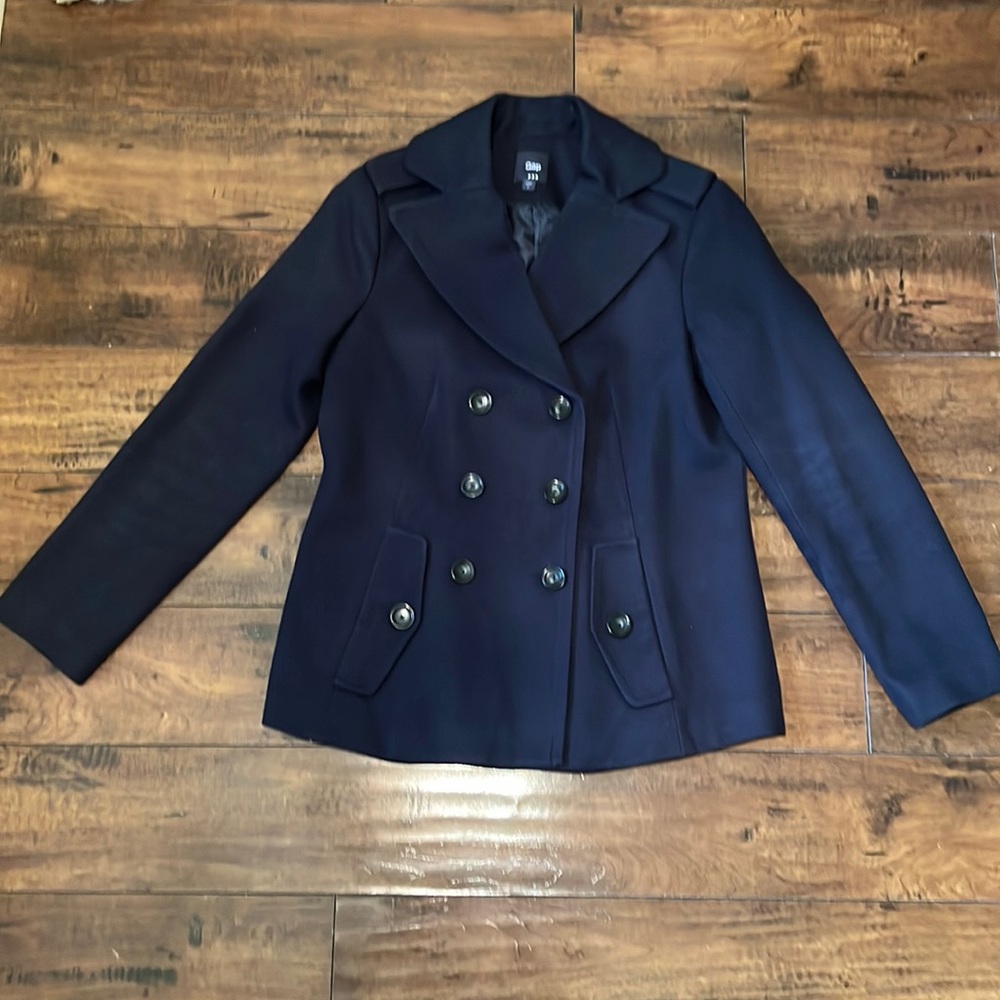 Gap Women’s Navy Double Breasted Classic Peacoat. Size S